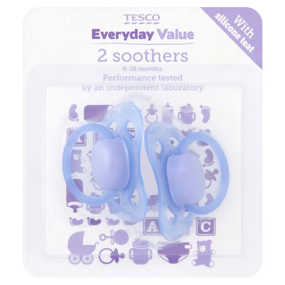 Tesco Everyday Value Soothers 6-18 Months X2