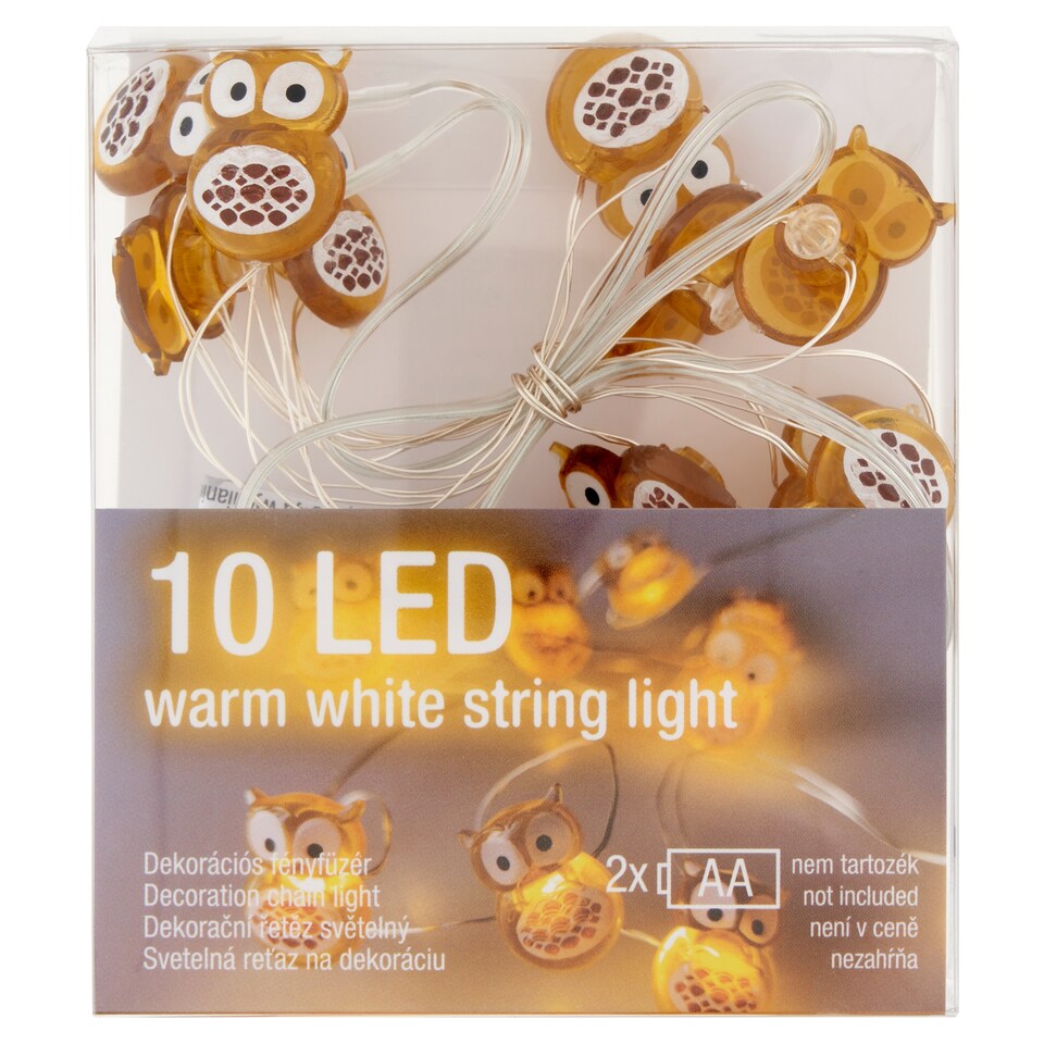 Fall Meister FM0052 10 LED-es elemes melegfehér dekorációs fényfüzér  1. kép