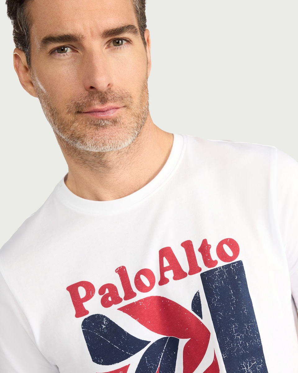 image 1 of F&F Pure Cotton Slogan T-Shirt in White