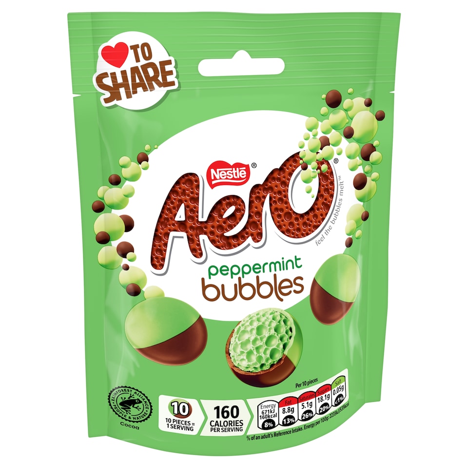 image 1 of Aero Peppermint Milk Chocolate Bubbles 80g
