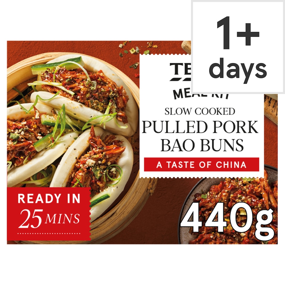 Tesco Meal Kit Slow Cooked Pulled Pork Bao Buns 440g