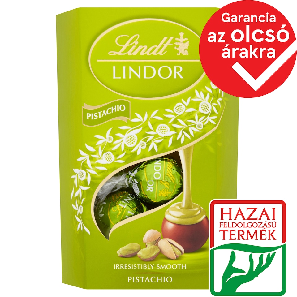 Lindt Lindor Milk Chocolate with Soft Melting Pistachio Cream Filling 200 g
