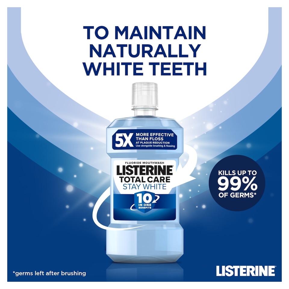 image 1 of Listerine Total Care Stay White Arctic Mint Mouthwash 1L