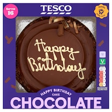 Tesco Happy Birthday Chocolate Cake
