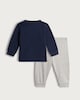 image 2 of Tottenham Hotspur Cotton Rich Top and Joggers Set in Navy