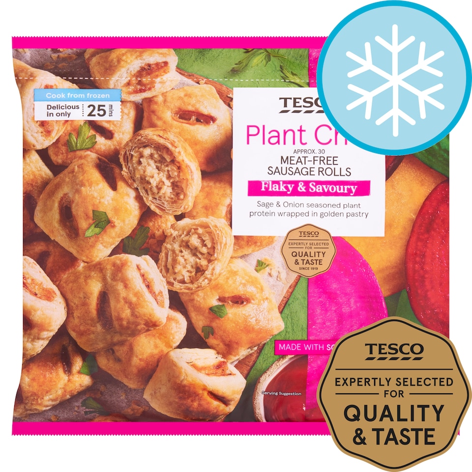 Tesco Plant Chef Meat Free Sausage Rolls 600G
