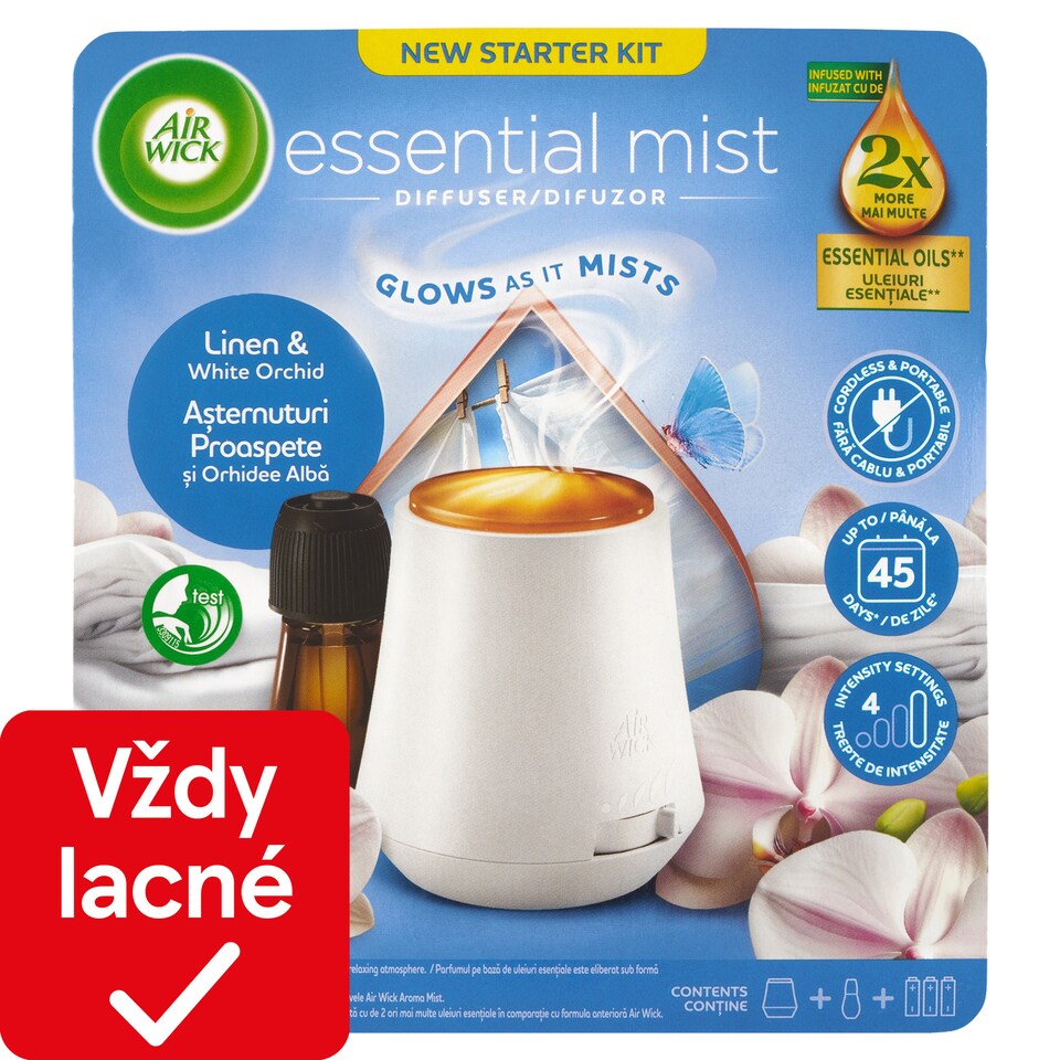 obrázok 1 z Air Wick Aroma difuzér + náplň bielizeň a biela orchidea 20 ml