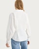 image 3 of F&F Pure Cotton Button Front Collared Blouse in White
