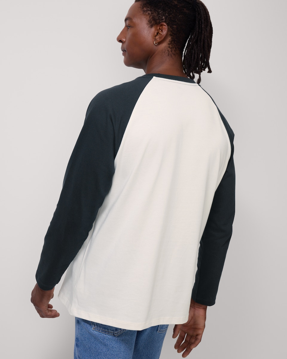 image 1 of F&F Pure Cotton Raglan Sleeved Top in Multi White