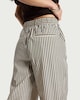 image 2 of F&F Striped Wide Leg Trousers in Ecru