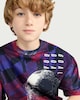 image 1 of F&F Boys Pure Cotton Football Print T-Shirt in Navy