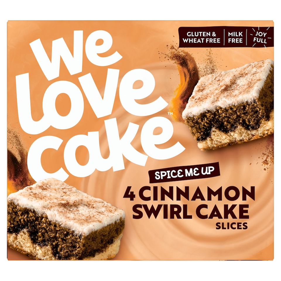 We Love Cake 4 Cinnamon Swirl Cake Slices 120g