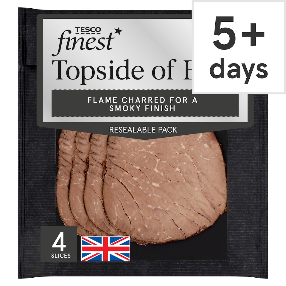 Tesco Finest Topside of Beef - Charred 90g