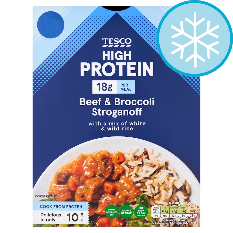 Tesco High Protein Beef & Broccoli Stroganoff 400g