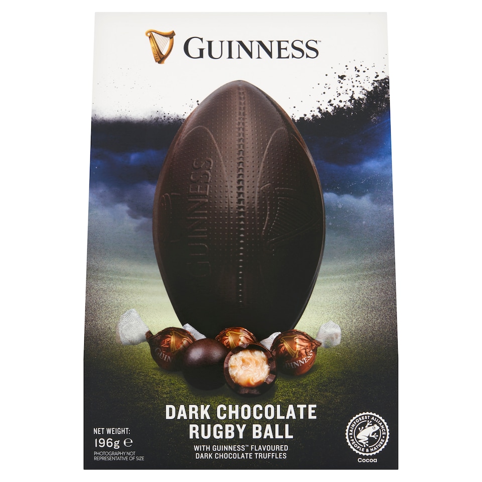 Guinness Dark Chocolate Rugby Ball & Truffles 196g