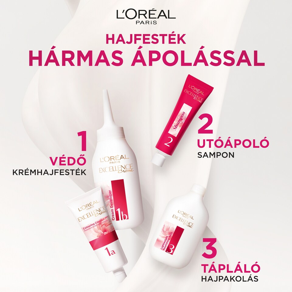 L'Oréal Paris Excellence Cool Creme hajfesték hármas ápolással 6.11 Extra hamvas sötétszőke 1. kép