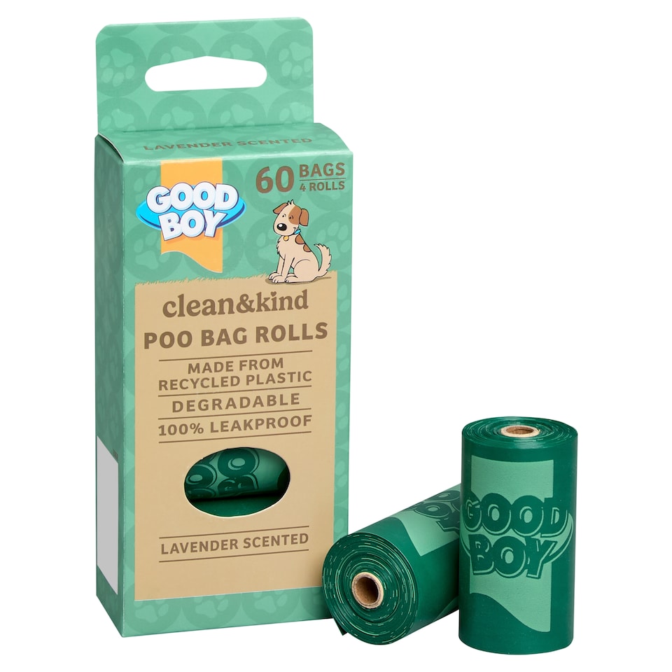 image 1 of Good Boy Degradable Poo Bag Rolls Lavender Scented 60 Bags