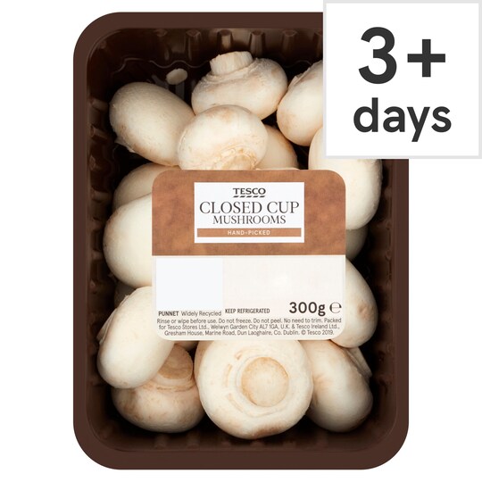 Tesco Closed Cup Mushrooms 300G Tesco Groceries
