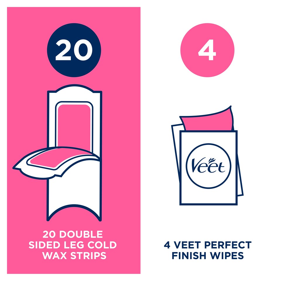 image 1 of Veet Wax Strips Sensitive Skin Face 40 Pack