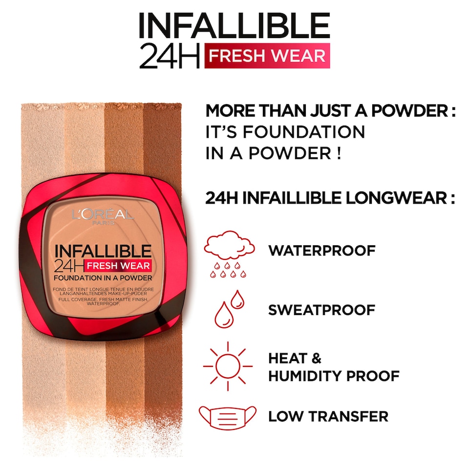 image 1 of L'Oreal Infallible 24 Hour Foundation Powder Vanilla 9G