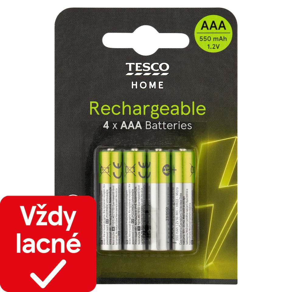 Tesco Home Nabíjacie batérie AAA 4 ks