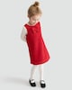 image 1 of F&F Girls Textured Bow Accent Sleeveless Dress in Red