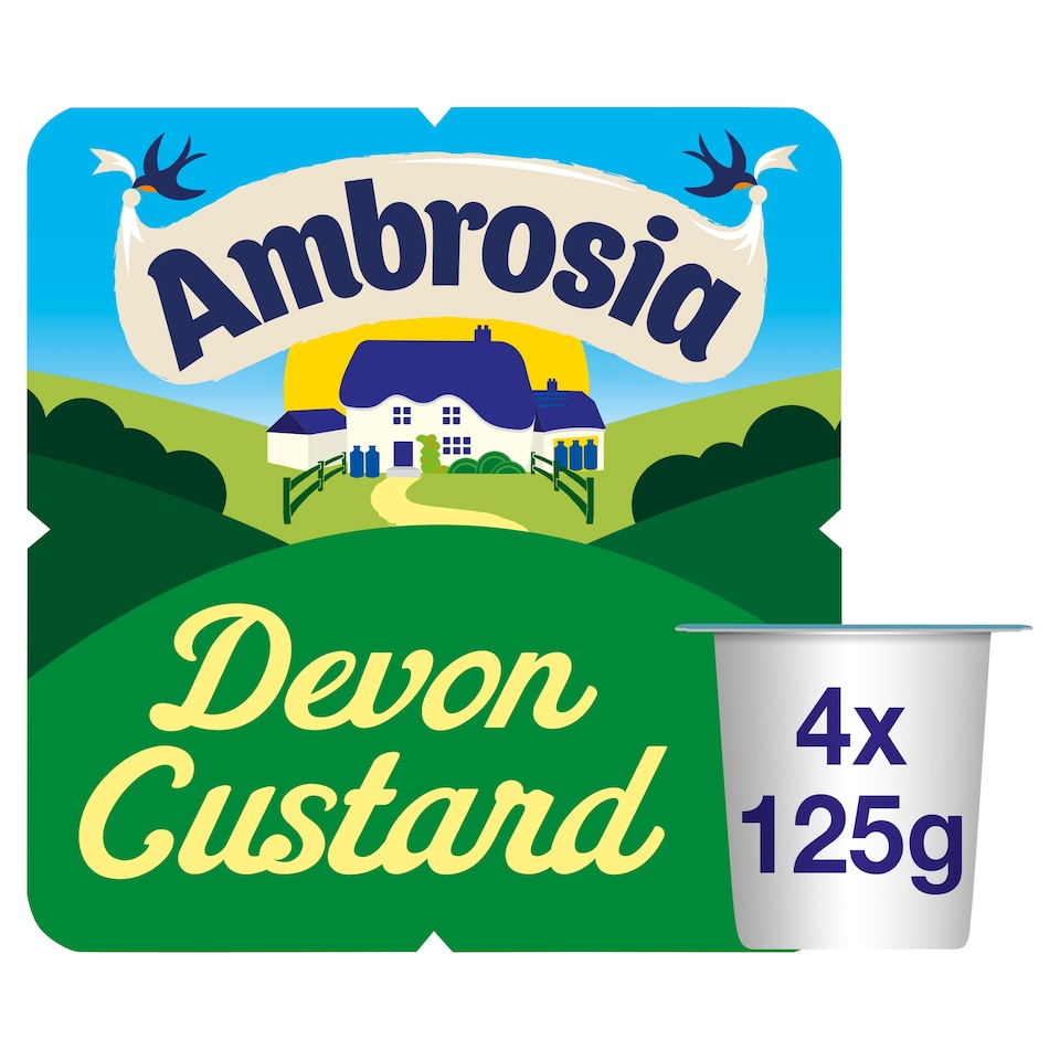 image 1 of Ambrosia Devon Custard Pots 4 x 125g
