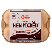 Hen Picked Barn Eggs 6 Mixed Weight