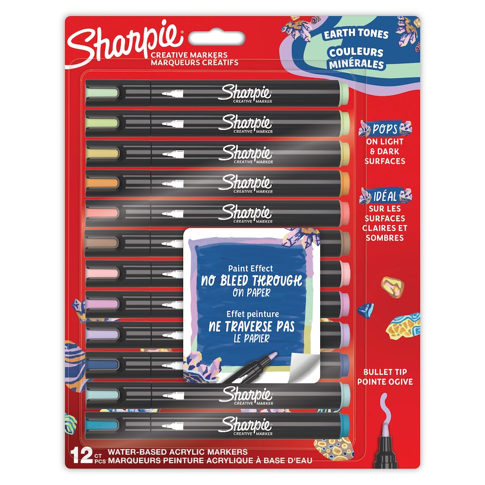image 1 of Sharpie Paint Markers Earth Tone 12pk