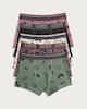 image 1 of F&F Boys 5-Pack Cotton Rich Gamer Print Trunks in Green Multi