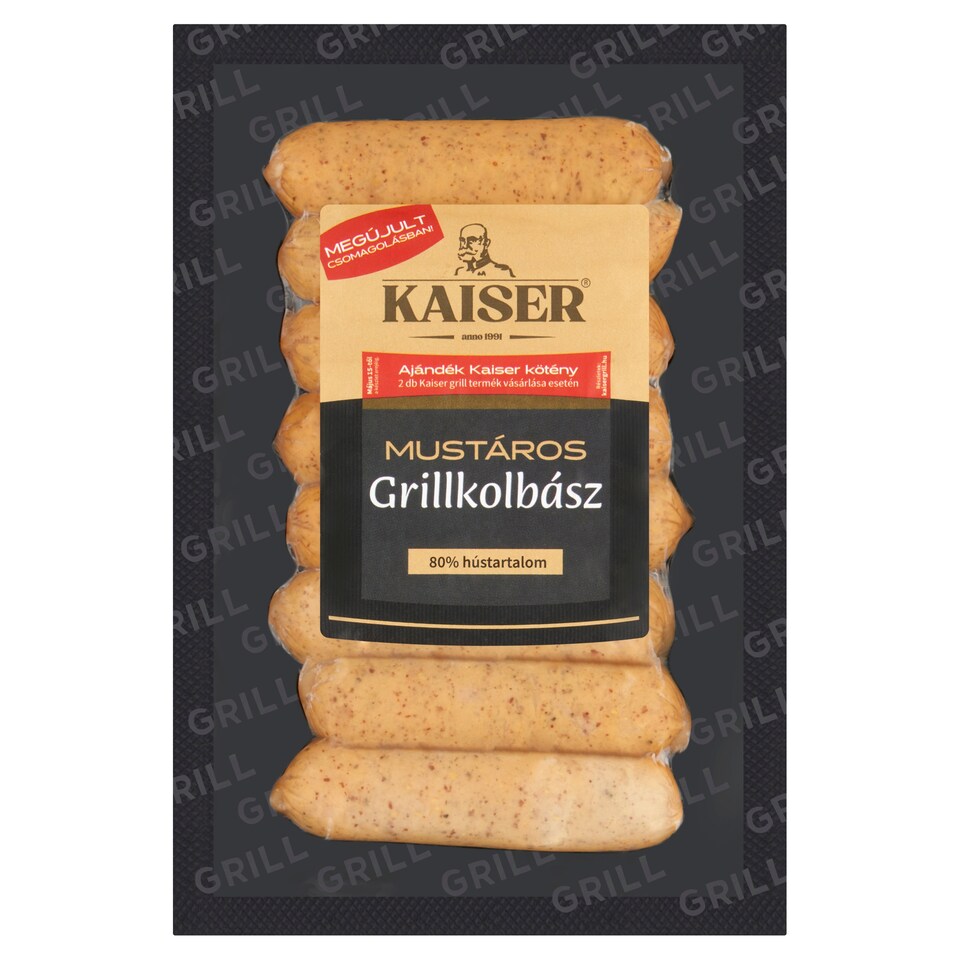 Kaiser mustáros grillkolbász 190 g  1. kép