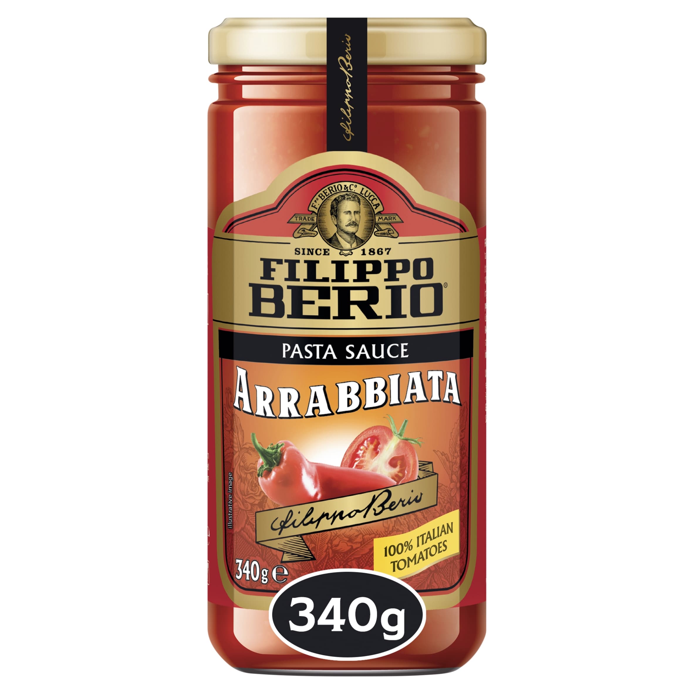 Filippo Berio Arrabbiata Pasta Sauce 340G