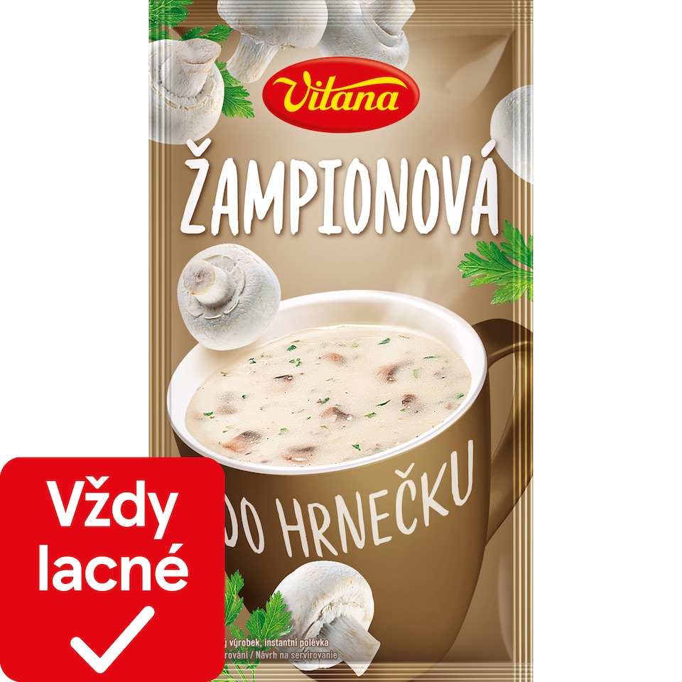 Vitana Do hrnečku Šampiňónová instantná polievka 21 g