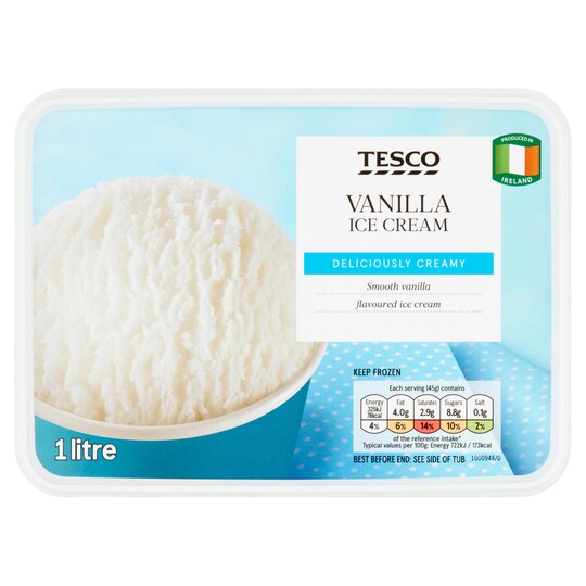 Tesco Vanilla 1 Litre Tub Tesco Groceries