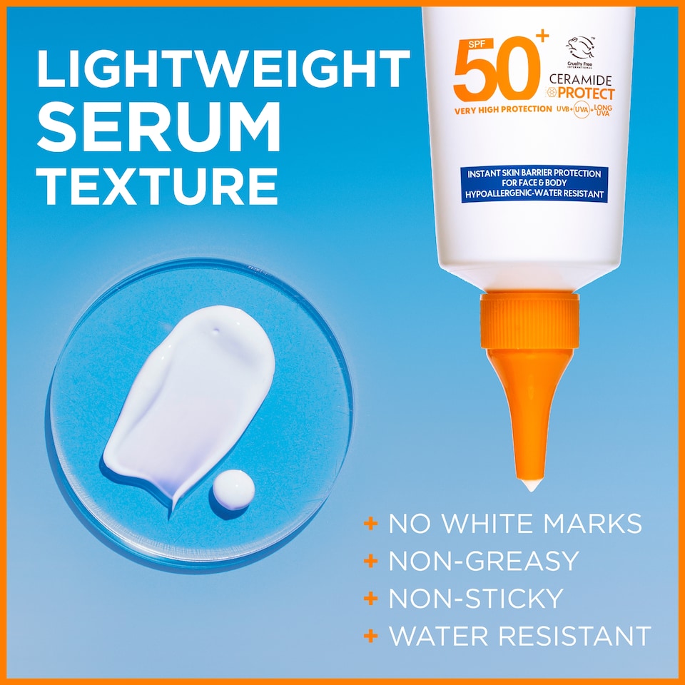 image 1 of Garnier Ambre Solaire Sensitive Advanced Serum Face & Body Spf 50 125Ml