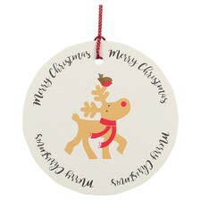 Tesco Gold Foil Reindeer Tag 5 Pack