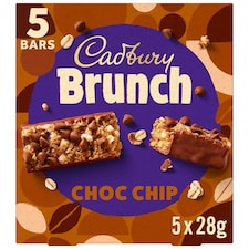 Cadbury Brunch Chocolate Chip Wholegrain Cereal Bars 5 x 28g