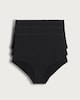 image 4 of F&F 3-Pack Bonded High Waisted Knickers in Black