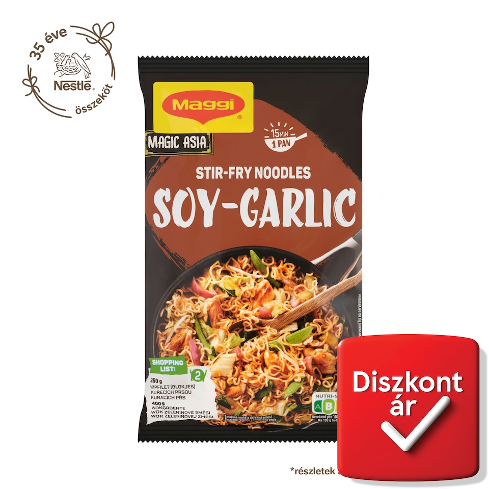 Maggi Magic Asia fokhagymás szójás pirított tészta 185 g  1. kép