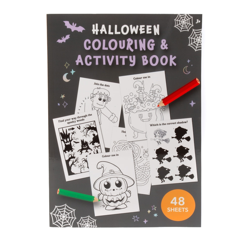 Halloween Colouring & Activity Book 48 Sheets