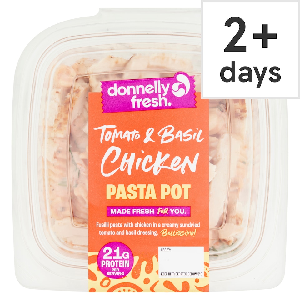 donnelly fresh Tomato & Basil Chicken Pasta Pot 300g