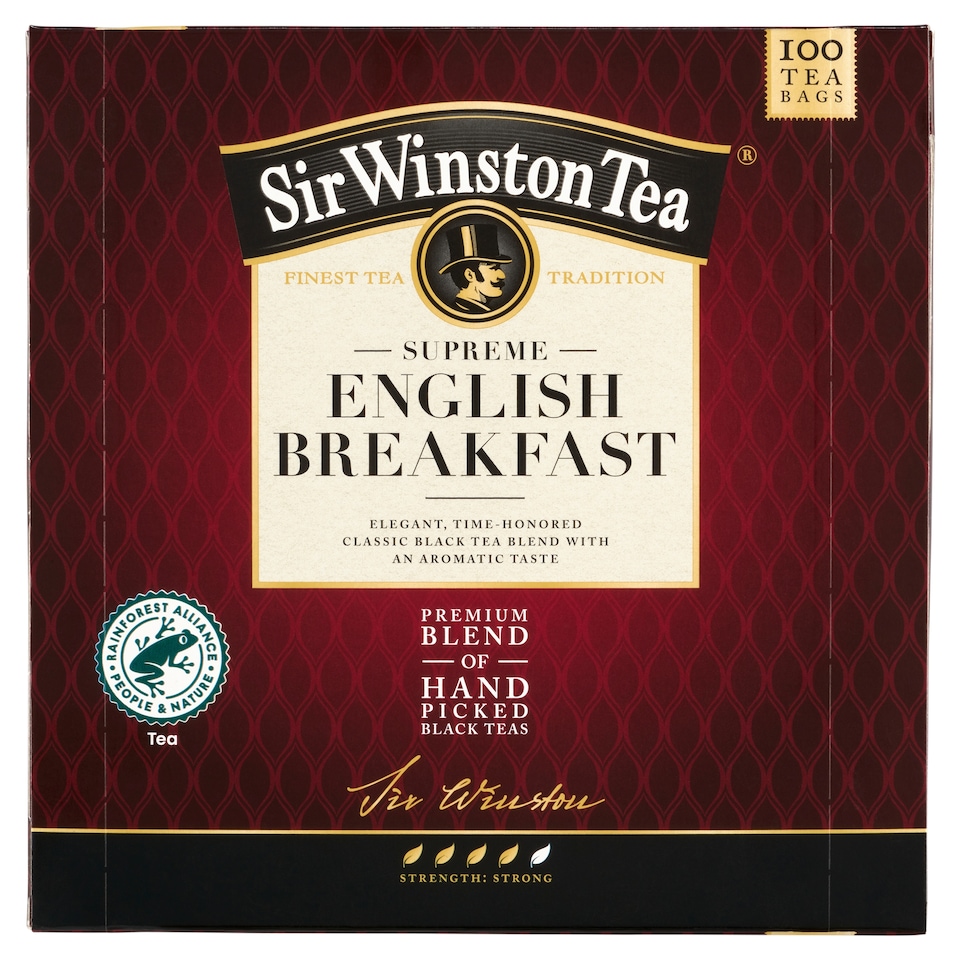 Obrázek 1 pro produkt Sir Winston Tea English Breakfast černý čaj 100 x 1,80g (180g)