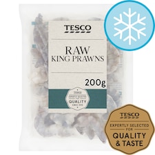 Tesco Raw & Peeled King Prawns 200G