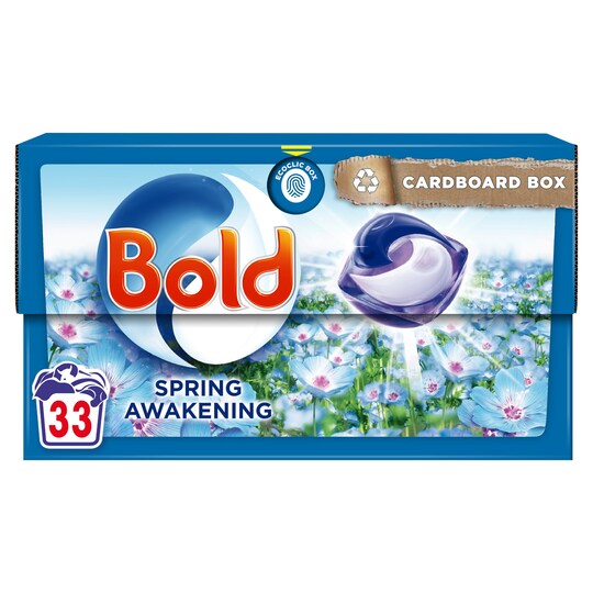 Bold All In One Washing Pods Spring 33 Washing 640.2G Tesco Groceries