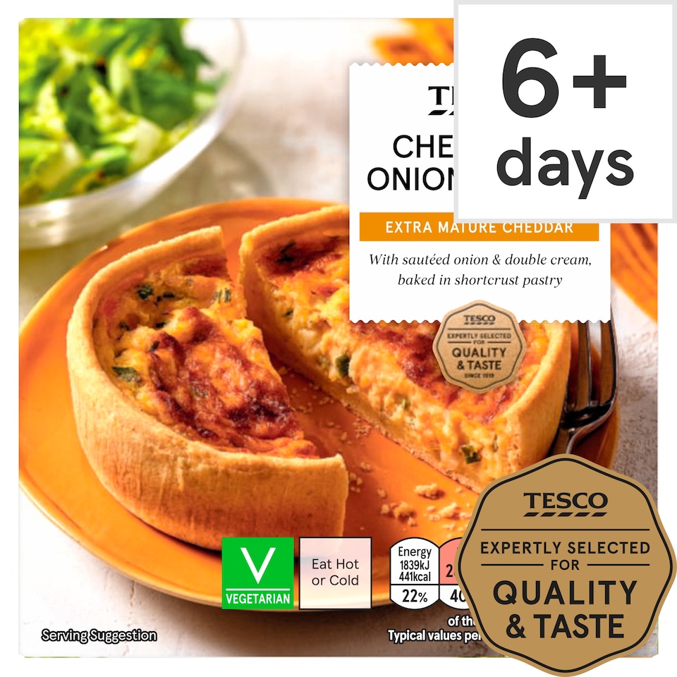 Tesco Cheddar & Onion Quiche 160G
