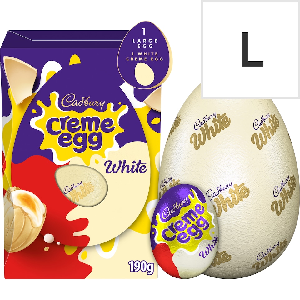Cadbury White Creme Easter Egg Shell 190g