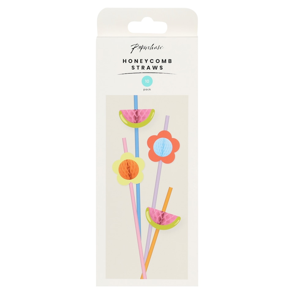 Paperchase honeycomb Straws 10pk
