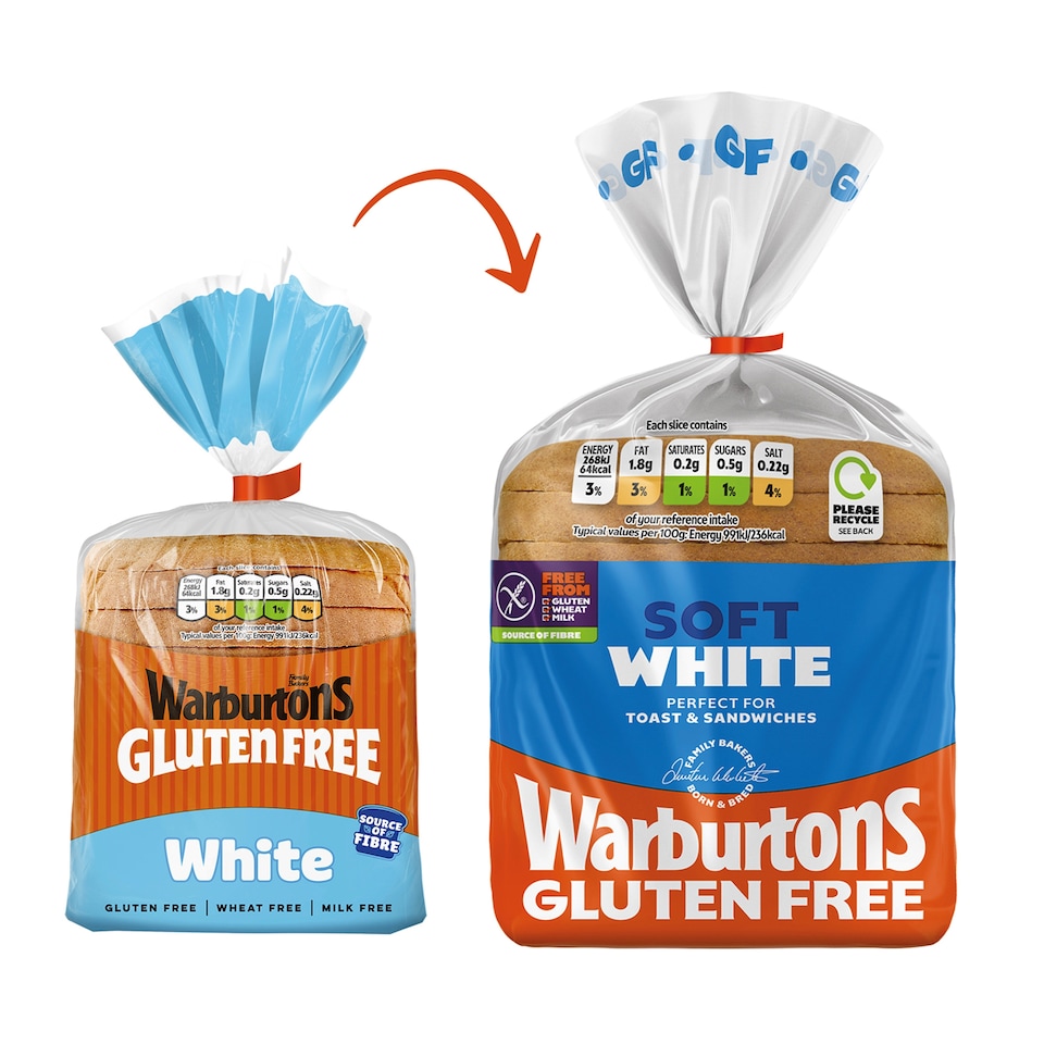 image 1 of Warburtons Gluten Free Super Soft Sliced Square Rolls 4 pack