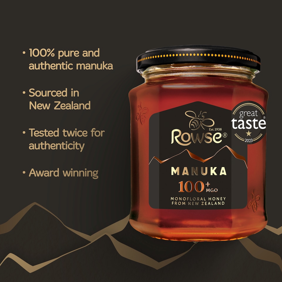 image 1 of Rowse Authentic Manuka New Zealand Honey 100+ Mgo 225G