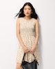 image 2 of F&F Shirred Sleeveless Mini Dress in Multi